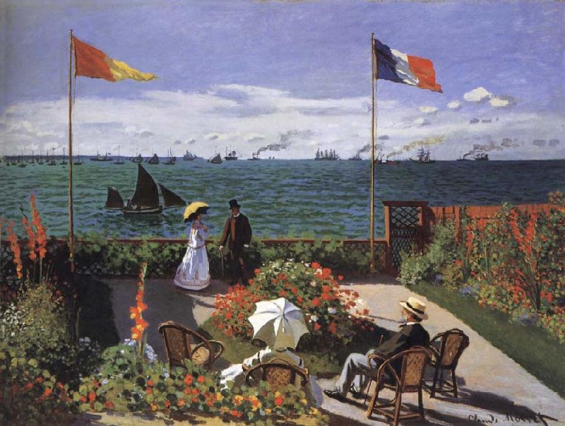 Claude Monet Garden at Sinte-Adresse Sweden oil painting art